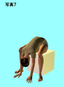 腰痛体操（腰部の屈曲体操２）