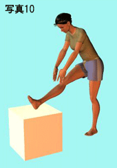 腰痛体操（大腿後面筋のストレッチ２）